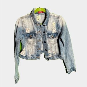 HH Jeans Distressed Jean Jacket
